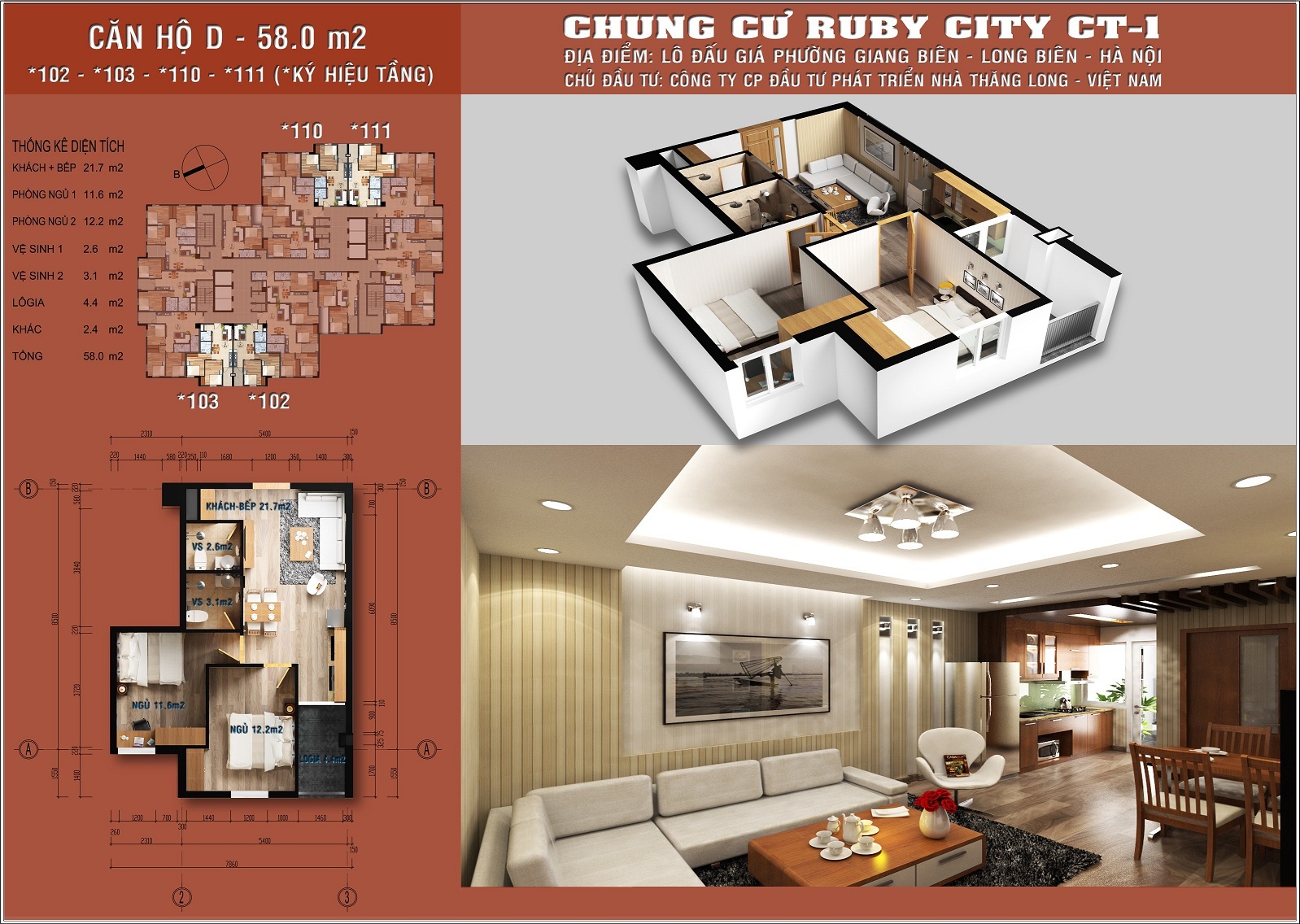 Căn Hộ Chung Cư Ruby City C-T1 57.3m2 - Ảnh 5