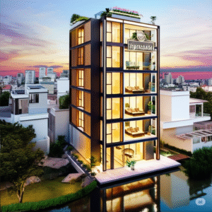 Nhà Đẹp DTSD 60m2 8 Tầng Thang Máy View Hồ Long Biên